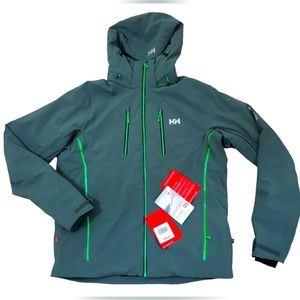 HELLY HANSEN Authentic Grew Hooded Jacket 62531--900 Waterproof Windproof Gray L